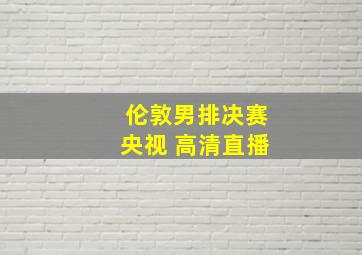 伦敦男排决赛央视 高清直播